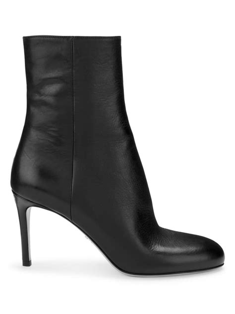 Prada Tronchetti Leather Stiletto 85MM Boots 